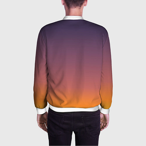 Мужской бомбер Sunset Gradient / 3D-Белый – фото 4