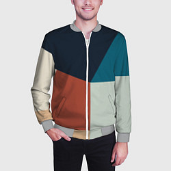 Бомбер мужской Абстракция из фигур, цвет: 3D-меланж — фото 2