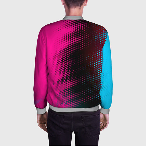Мужской бомбер Great Wall Neon Gradient FS / 3D-Меланж – фото 4