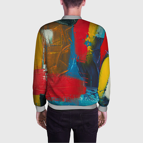 Мужской бомбер Твоя палитра / 3D-Меланж – фото 4