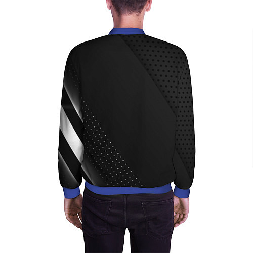 Мужской бомбер Land rover Абстракция / 3D-Синий – фото 4