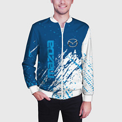 Бомбер мужской Mazda - краска, цвет: 3D-белый — фото 2