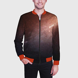 Бомбер мужской Космос из сердца, цвет: 3D-красный — фото 2