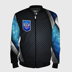 Бомбер мужской Black & blue Russia, цвет: 3D-черный