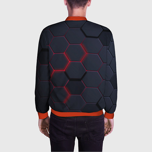 Мужской бомбер Раскаленная броня / 3D-Красный – фото 4