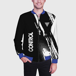 Бомбер мужской Control Logo, цвет: 3D-синий — фото 2