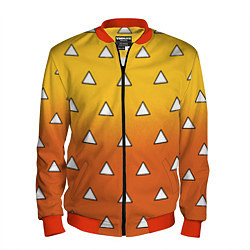 Бомбер мужской Оранжевое кимоно с треугольниками - Зеницу клинок, цвет: 3D-красный
