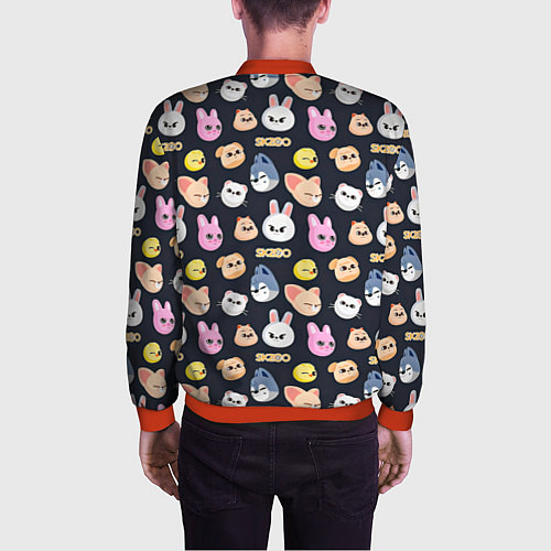 Мужской бомбер Skzoo pattern / 3D-Красный – фото 4