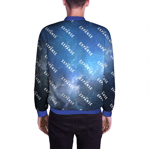 Мужской бомбер The Expanse pattern / 3D-Синий – фото 4