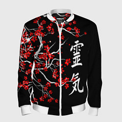 Бомбер мужской Сакура в цвету, цвет: 3D-белый