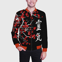 Бомбер мужской Сакура в цвету, цвет: 3D-красный — фото 2