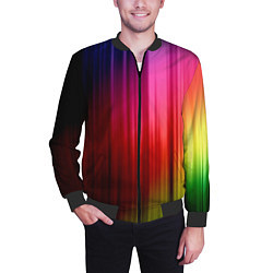 Бомбер мужской Цветной спектр, цвет: 3D-черный — фото 2