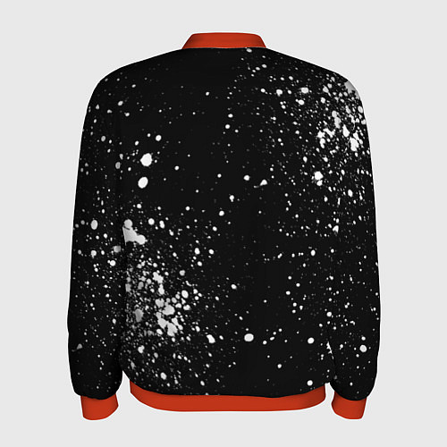 Мужской бомбер Тетрадь смерти брызги / 3D-Красный – фото 2