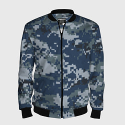 Бомбер мужской Камуфляж Росгвардия цифра, цвет: 3D-черный