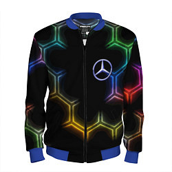 Мужской бомбер Mercedes - neon pattern