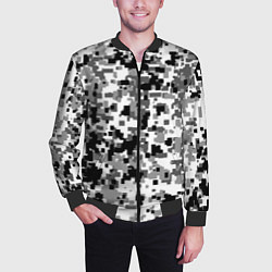 Бомбер мужской Городской пиксель камуфляж, цвет: 3D-черный — фото 2