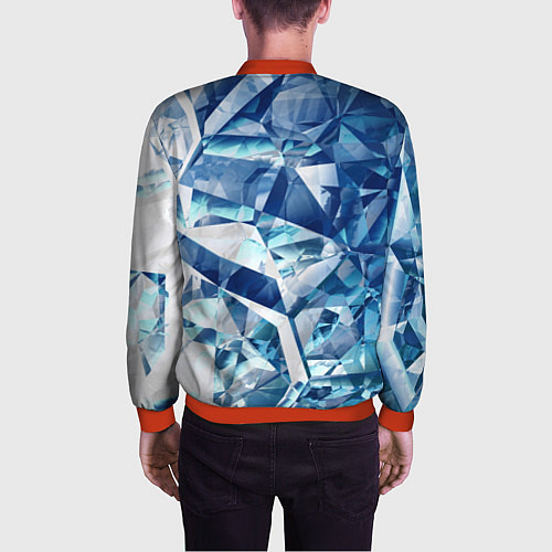 Мужской бомбер Рассеивающие кристаллы / 3D-Красный – фото 4