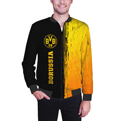 Бомбер мужской Borussia - gold gradient: по-вертикали, цвет: 3D-черный — фото 2