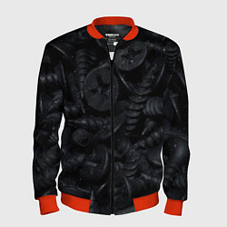 Бомбер мужской Саморезы, цвет: 3D-красный