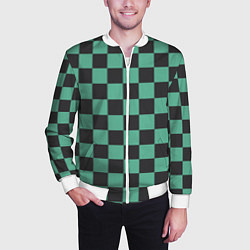 Бомбер мужской Танджиро Камадо клинок рассекающий демонов кимоно, цвет: 3D-белый — фото 2