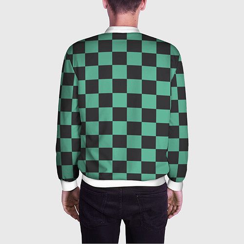 Мужской бомбер Танджиро Камадо клинок рассекающий демонов кимоно / 3D-Белый – фото 4