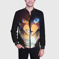 Бомбер мужской Blue Lock anime, цвет: 3D-черный — фото 2