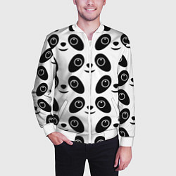 Бомбер мужской Panda bing dun dun, цвет: 3D-белый — фото 2