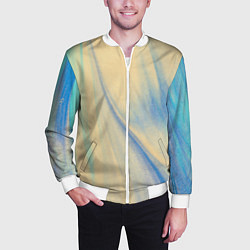 Бомбер мужской Красочный песок, цвет: 3D-белый — фото 2