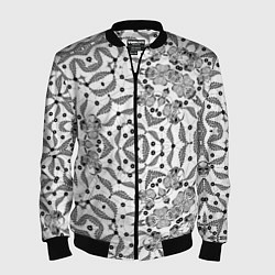 Мужской бомбер Орнамент цветочный кружевной