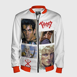 Бомбер мужской Оуэн Уилсон и Бен Стиллер в аниме Берсерк, цвет: 3D-красный