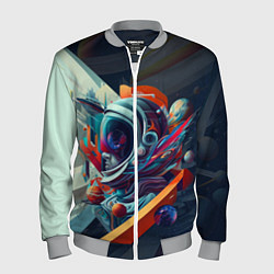 Бомбер мужской Космос в стиле кубизма, цвет: 3D-меланж