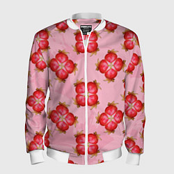 Бомбер мужской Красный фрукт, цвет: 3D-белый