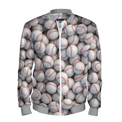 Бомбер мужской Бейсбольные мячи, цвет: 3D-меланж