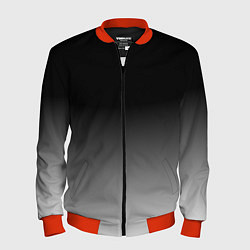 Бомбер мужской От черного к белому, цвет: 3D-красный