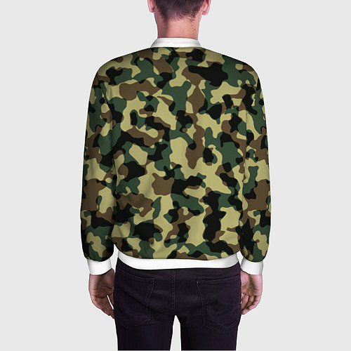 Мужской бомбер Военный камуфляж / 3D-Белый – фото 4