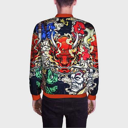 Мужской бомбер Irazumi devil / 3D-Красный – фото 4