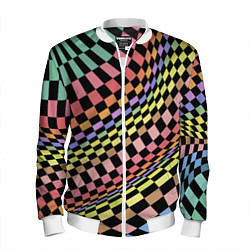 Мужской бомбер Colorful avant-garde chess pattern - fashion