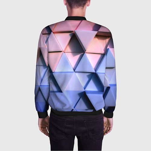 Мужской бомбер Triangle gradient / 3D-Черный – фото 4