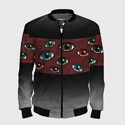 Бомбер мужской Всевидящие глаза, цвет: 3D-черный