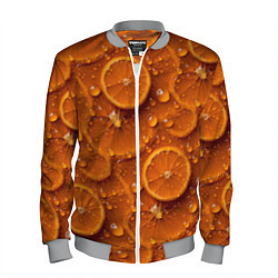 Бомбер мужской Сочная текстура из долек апельсина, цвет: 3D-меланж