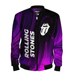 Мужской бомбер Rolling Stones violet plasma