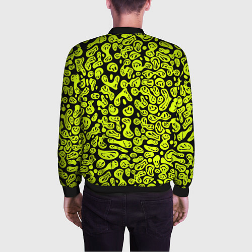 Мужской бомбер Toxic smile / 3D-Черный – фото 4