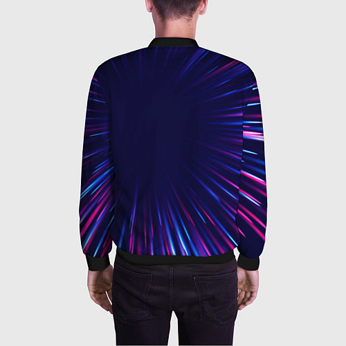 Мужской бомбер Jeep neon speed lines / 3D-Черный – фото 4