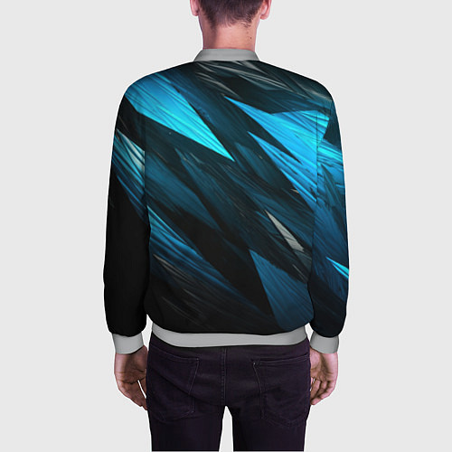 Мужской бомбер Black blue style / 3D-Меланж – фото 4