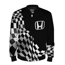 Бомбер мужской Honda racing flag, цвет: 3D-черный