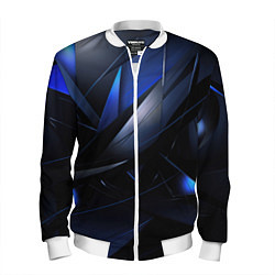 Бомбер мужской Blue black background, цвет: 3D-белый