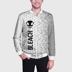 Бомбер мужской Bleach glitch на светлом фоне: по-вертикали, цвет: 3D-белый — фото 2