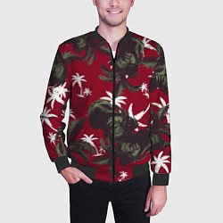 Бомбер мужской Пальмы и Давид Микеланджело, цвет: 3D-черный — фото 2