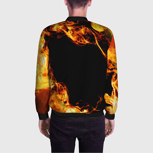 Мужской бомбер Ozzy Osbourne и пылающий огонь / 3D-Черный – фото 4