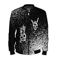 Бомбер мужской My Chemical Romance и рок символ на темном фоне, цвет: 3D-черный